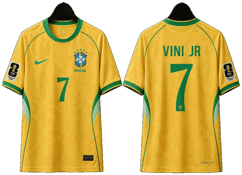 قميص البرازيل الأساسي لكأس العالم 2026